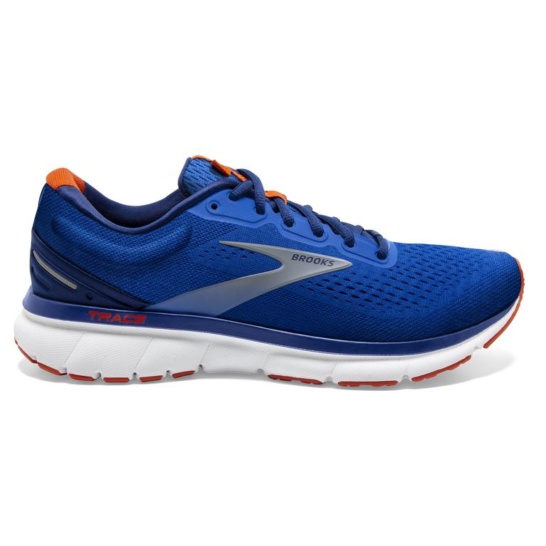 Brooks TRACE Adaptive Road Running Shoes Mens Outlet - Blue/Navy/Orange (ZDB548763)